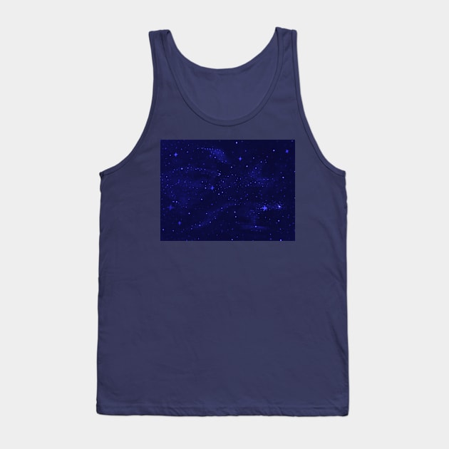 Simple Blue Galaxy Tank Top by thcreations1